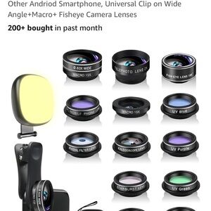 Universal Clip-On Smartphone Camera Lens Kit - Black
